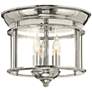 Hinkley Gentry 11 1/2" Wide Polished Nickel Ceiling Light