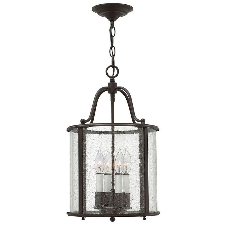 Image 1 Hinkley Gentry 12" Wide Olde Bronze Hanging Foyer Light Pendant