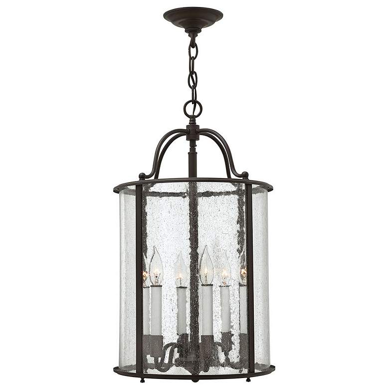 Image 1 Hinkley Gentry 14" Wide Olde Bronze 6-Light Pendant