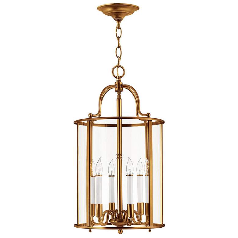 Image 1 Hinkley Gentry 14"W 6-Light Heirloom Brass Foyer Chandelier