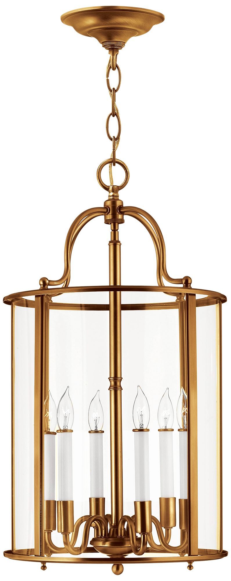 Thumbnail2 of Hinkley Gentry 14"W 6-Light Heirloom Brass Foyer Chandelier more views