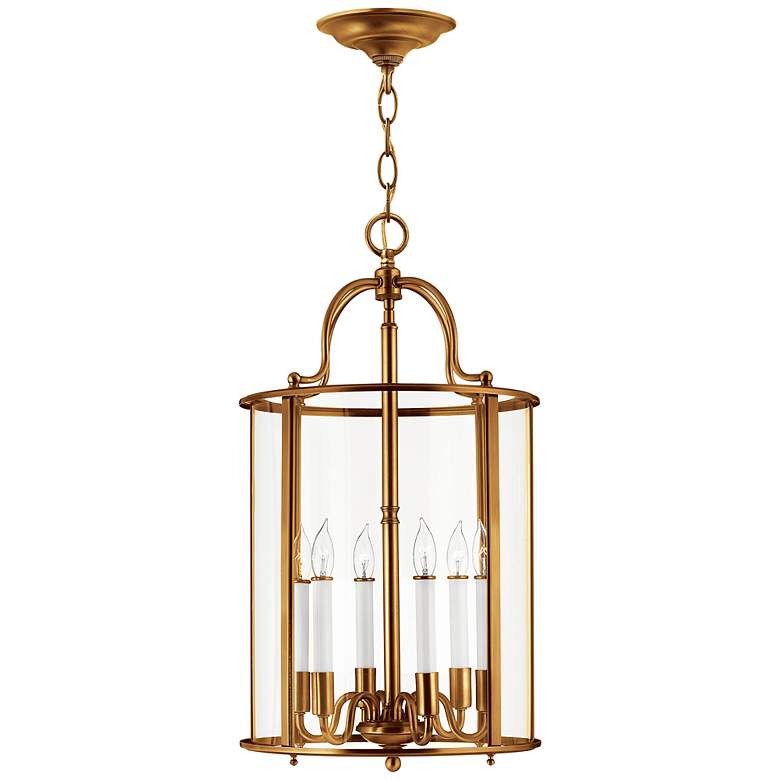 Image 2 Hinkley Gentry 14"W 6-Light Heirloom Brass Foyer Chandelier more views