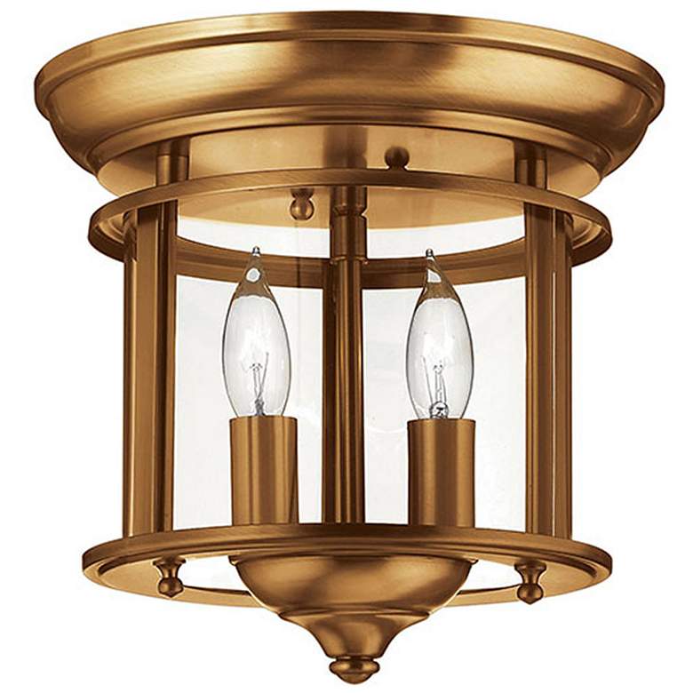 Image 1 Hinkley Gentry 9 1/2" Wide Heirloom Brass Ceiling Light