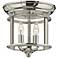 Hinkley Gentry 9 1/2" Wide Polished Nickel Ceiling Light