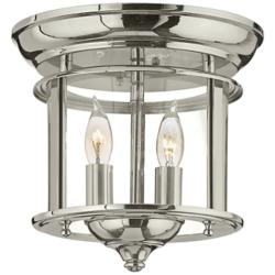 Hinkley Gentry 9 1/2&quot; Wide Polished Nickel Ceiling Light