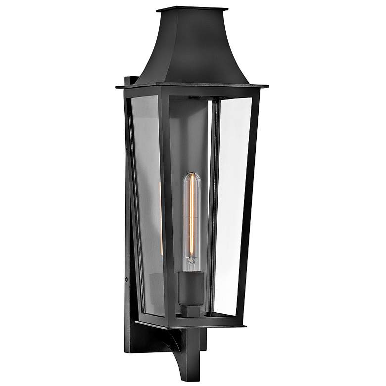 Image 1 Hinkley Georgetown 21 3/4" High Black Outdoor Wall Light