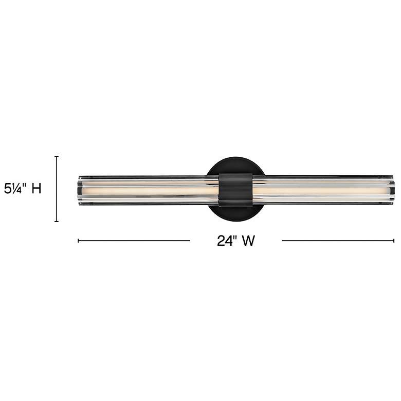 Image 3 Hinkley Georgette 24" Wide Black Oxide LED Vanity Bath Light more views