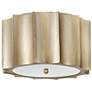 1_Hinkley Gia 14" Wide Champagne Gold Drum Ceiling Light