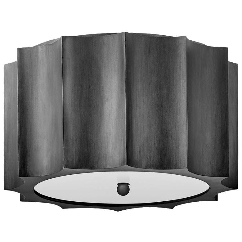 Image 1 Hinkley- Gia Medium Flush Mount- 14" Brushed Graphite