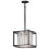 Hinkley Giada 12" Wide Open Black Cube and Crystal Glass Pendant