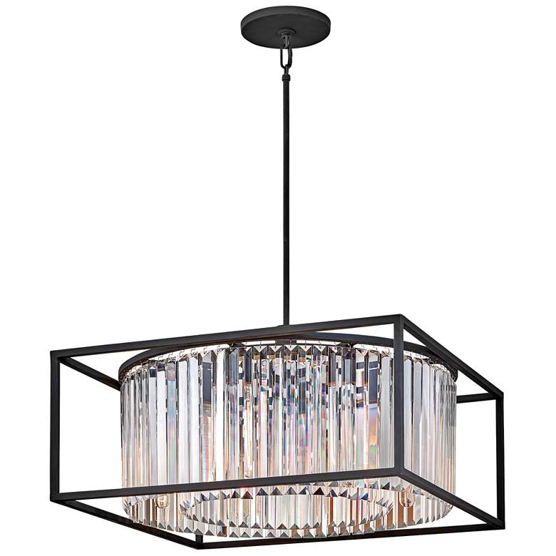 Hinkley Giada 24&quot; Wide Black and Crystal Pendant Chandelier