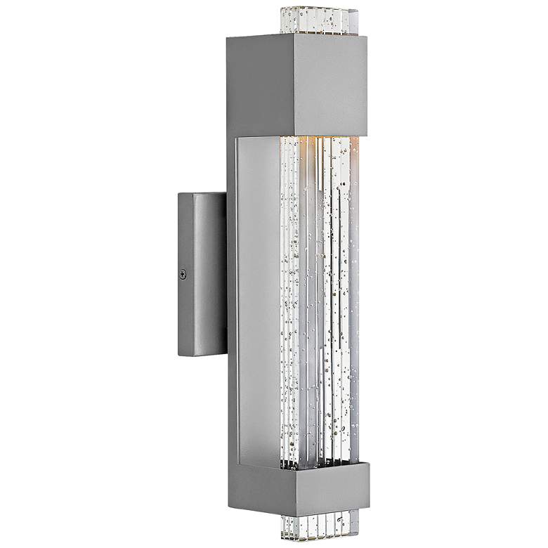 Image 1 Hinkley Glacier 15 1/2 inch High Titanium LED Outdoor Wall Light