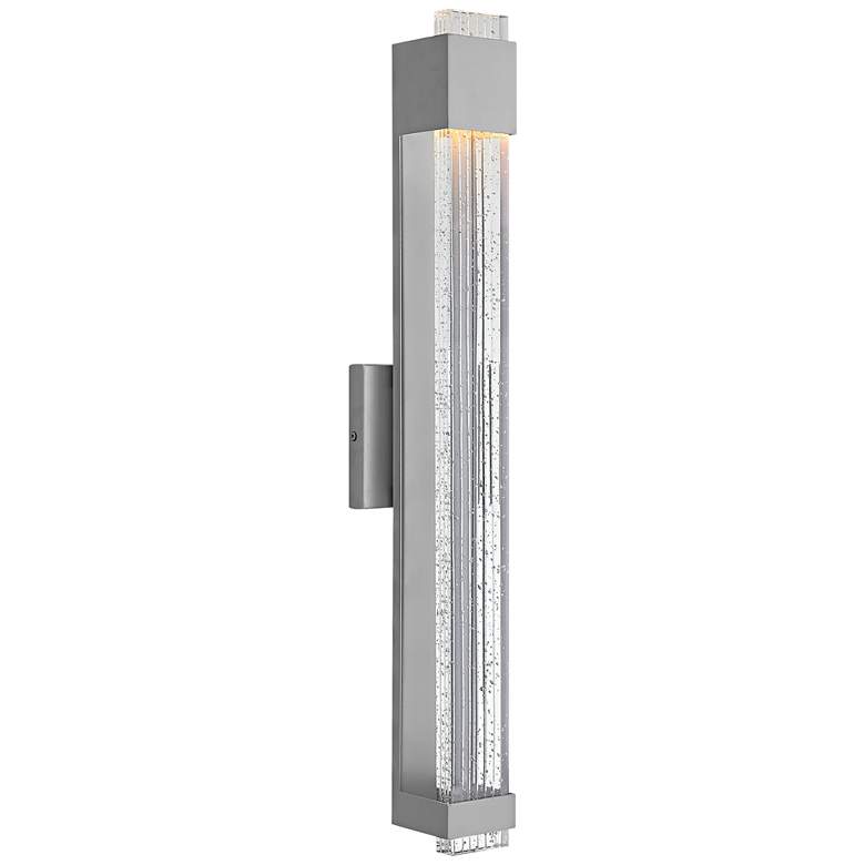 Image 1 Hinkley Glacier 28" High Titanium LED Outdoor Wall Light