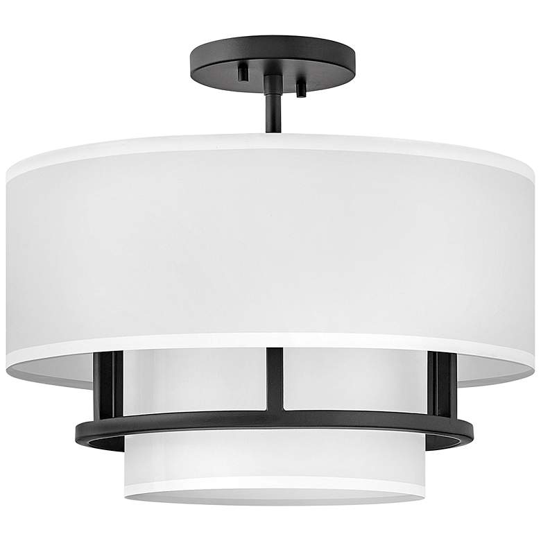 Image 2 Hinkley Graham 16 inch Wide Black 3 Light Ceiling Light