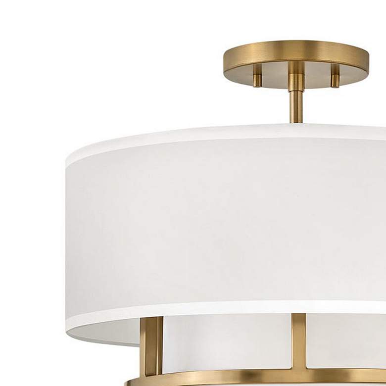 Image 2 Hinkley Graham 16"W Lacquered Brass 3-Light Ceiling Light more views