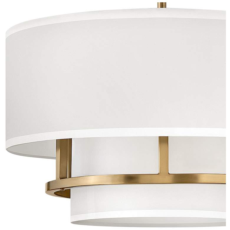 Image 3 Hinkley Graham 16"W Lacquered Brass 3-Light Ceiling Light more views