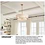 7_Hinkley Graham 16"W Lacquered Brass 3-Light Ceiling Light more views