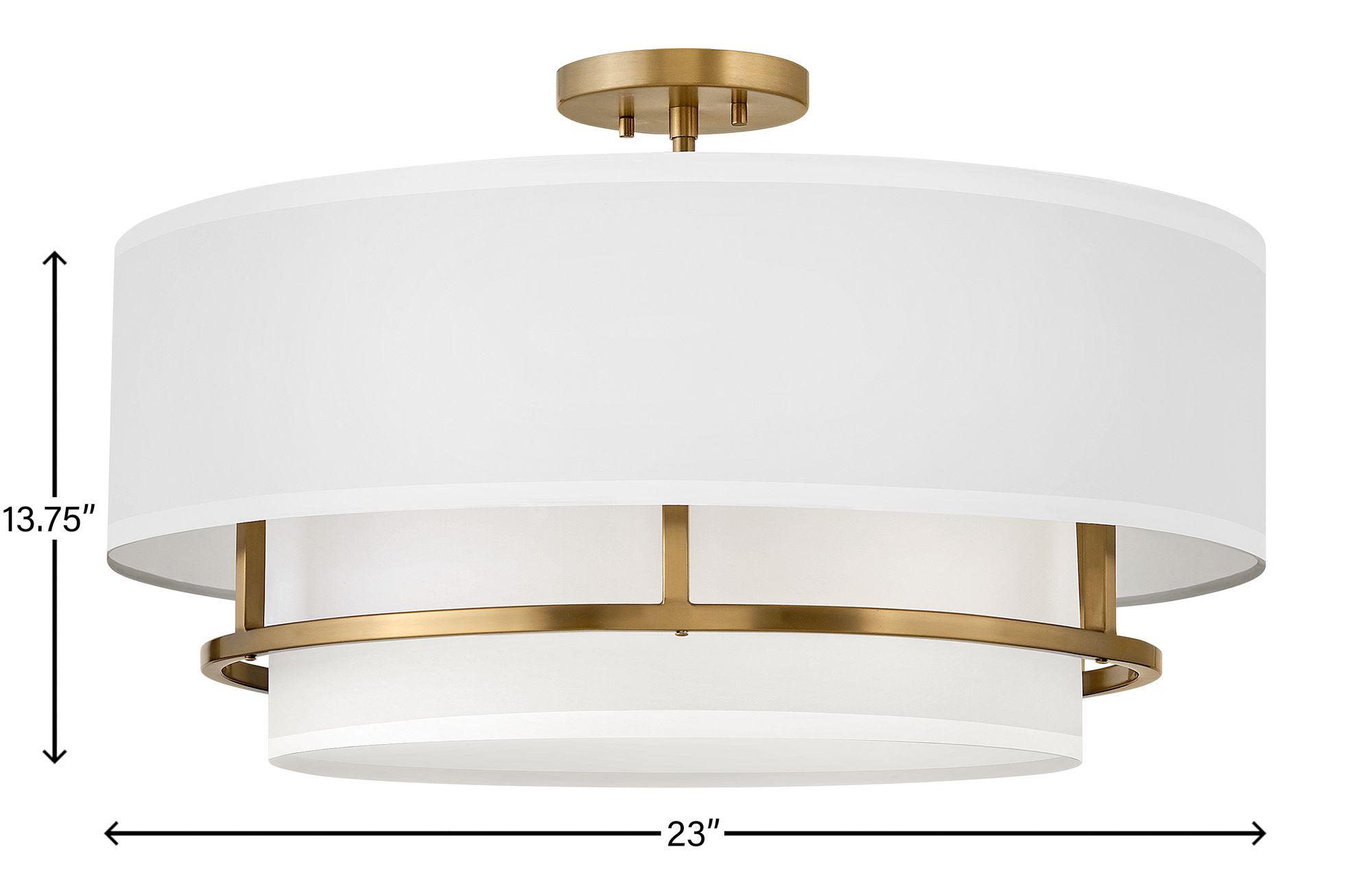 Image 6 Hinkley Graham 23" Wide Lacquered Brass 4 Light Ceiling Light more views