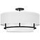 Hinkley Graham 23" Wide Modern White and Black 4-Light Ceiling Light