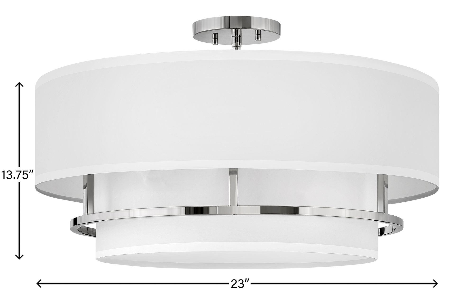 Image 6 Hinkley Graham 23" Wide Polished Nickel 4 Light Ceiling Light more views