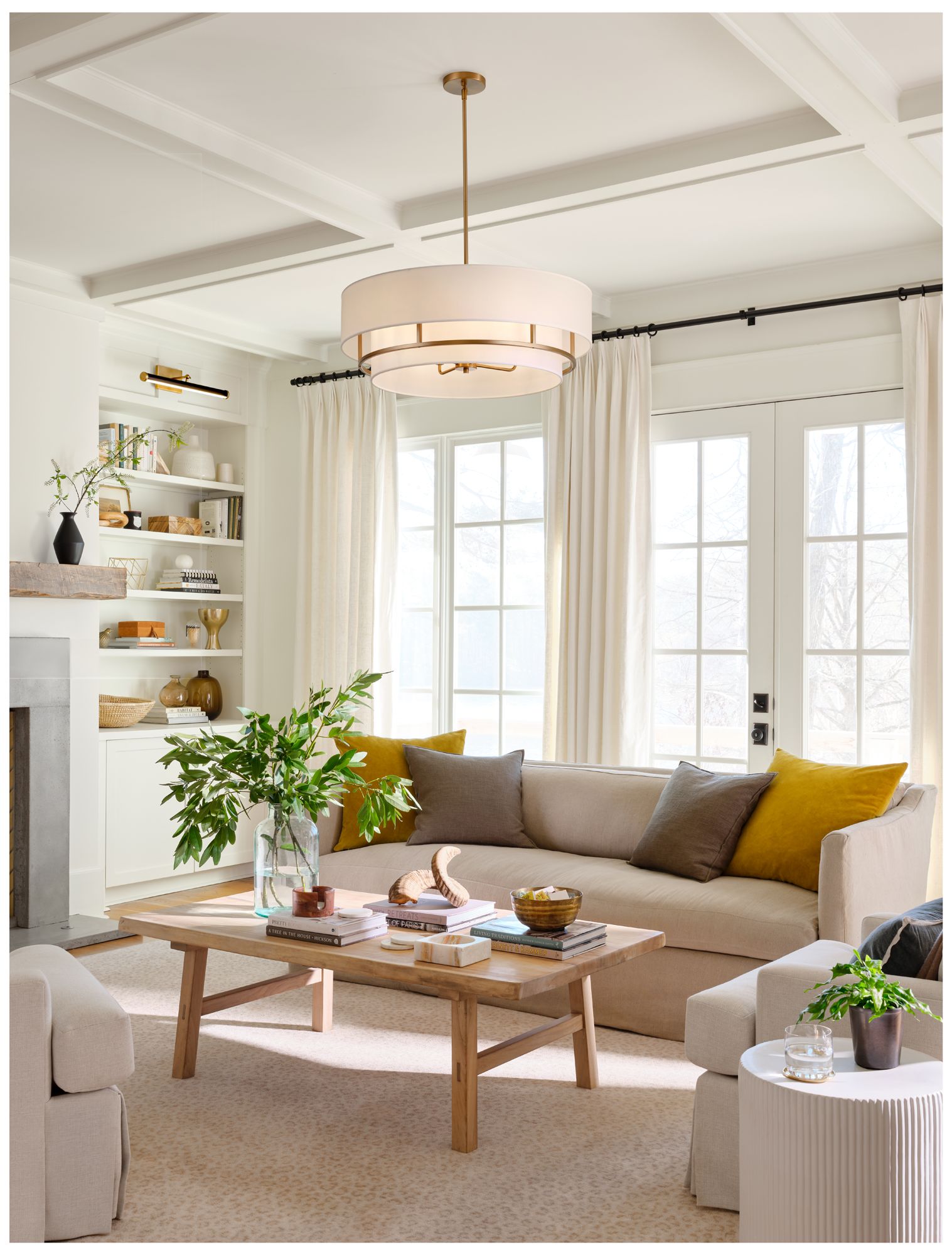 Hinkley Graham 30" Wide Black and White Large Modern Ceiling Light