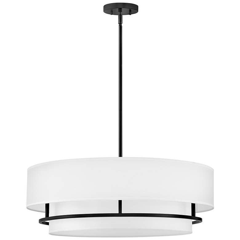 Image 4 Hinkley Graham 30" Wide Black and White Large Modern Ceiling Light more views