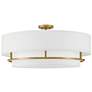 Hinkley Graham 30" Wide Lacquered Brass Metal Ceiling Light