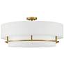 3_Hinkley Graham 30" Wide Lacquered Brass Metal Ceiling Light more views