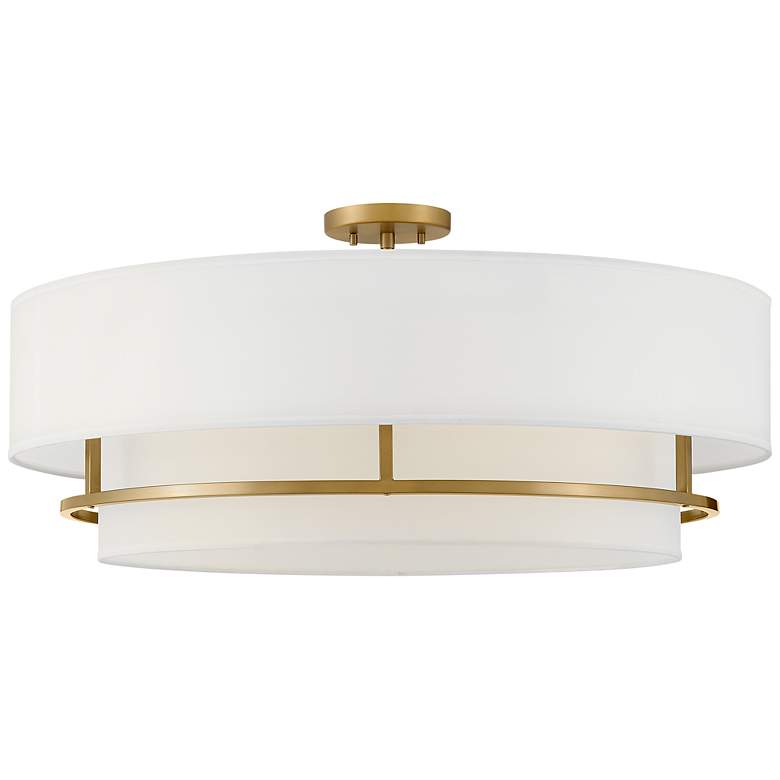 Image 4 Hinkley Graham 30" Wide Lacquered Brass Metal Ceiling Light more views