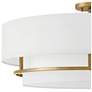 7_Hinkley Graham 30" Wide Lacquered Brass Metal Ceiling Light more views