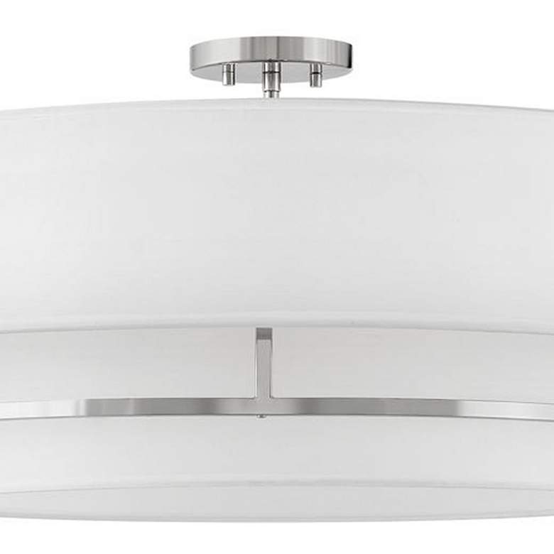 Image 2 Hinkley Graham 30" Wide Nickel and White Glass Ceiling Light more views
