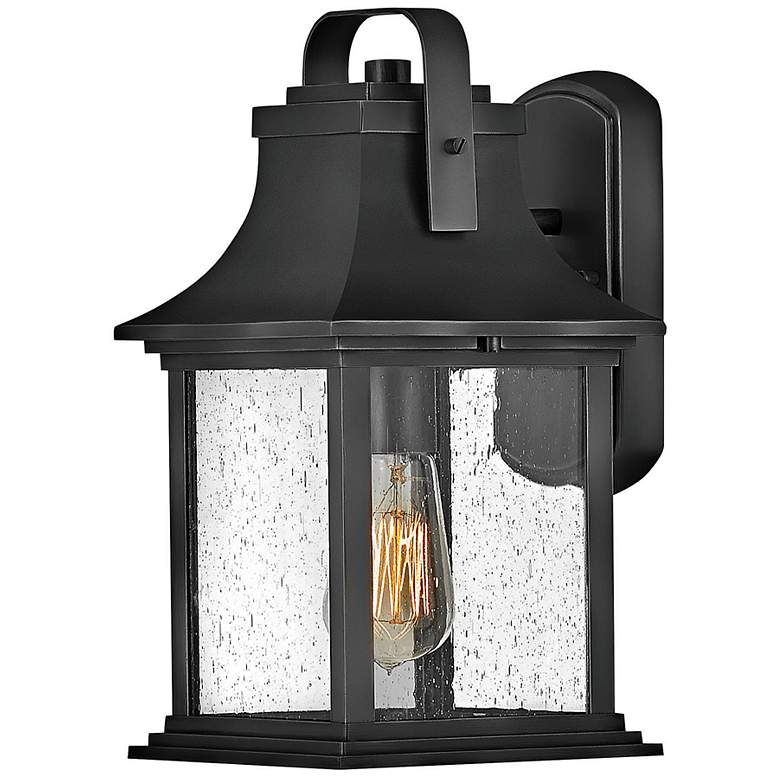 Image 3 Hinkley Grant 13 3/4" High Textured Black Outdoor Wall Light more views