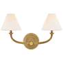 Hinkley Greta 11" High Heritage Brass Wall 2-Light Sconce