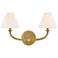Hinkley Greta 11" High Heritage Brass Wall 2-Light Sconce
