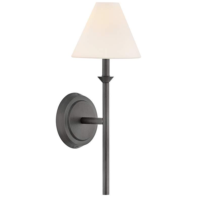 Image 1 Hinkley Greta 17 1/2" High Blackened Brass Wall Sconce