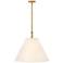 Hinkley Greta 23" Wide Heritage Brass Tapered Pendant Light