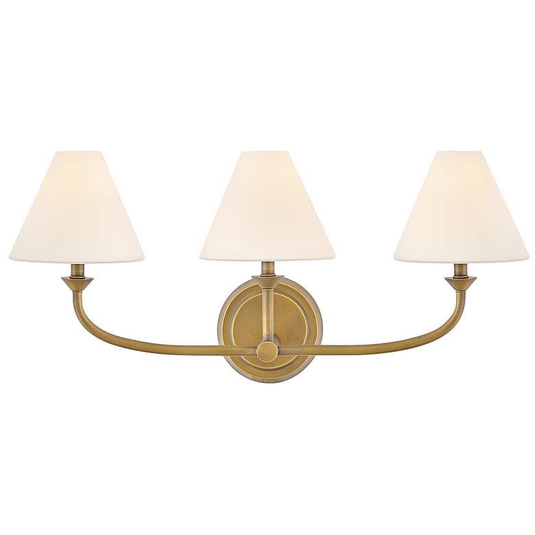 Image 1 Hinkley Greta 24" Wide Heritage Brass 3-Light Bath Light