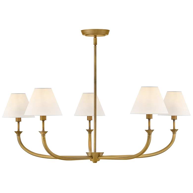 Image 1 Hinkley Greta 36" Wide Heritage Brass 5-Light Chandelier
