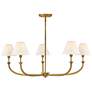 1_Hinkley Greta 36" Wide Heritage Brass 5-Light Chandelier