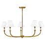 2_Hinkley Greta 36" Wide Heritage Brass 5-Light Chandelier more views
