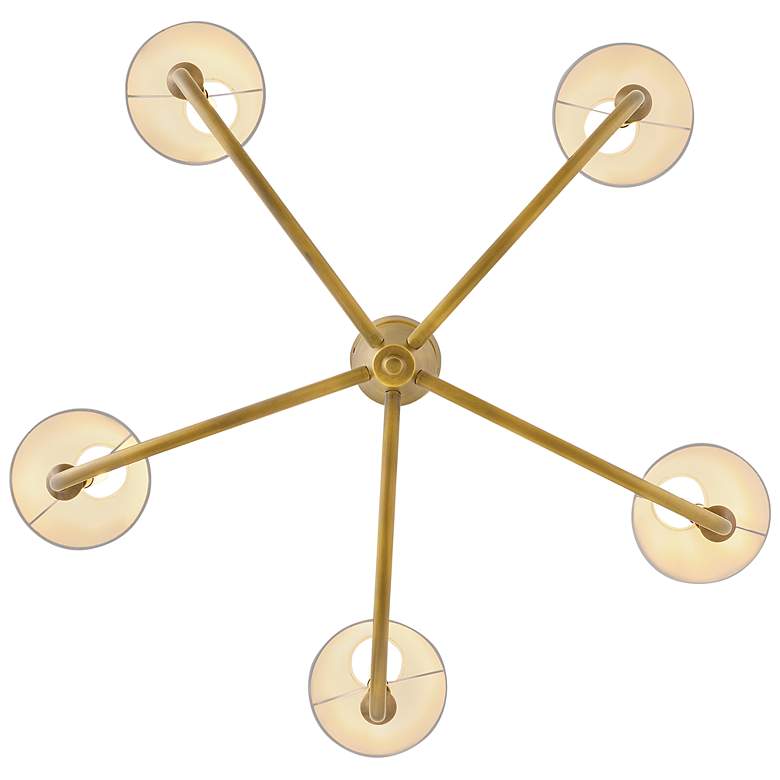Image 4 Hinkley Greta 36" Wide Heritage Brass 5-Light Chandelier more views