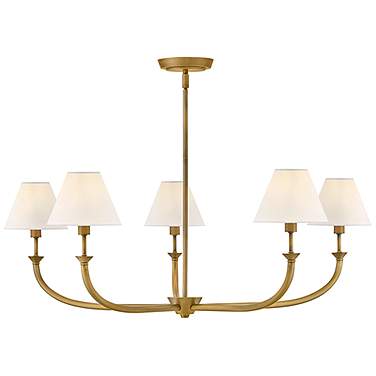 Hinkley Greta 36" Wide Heritage Brass 5-Light Chandelier