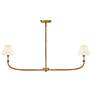 1_Hinkley Greta 41 3/4" Wide Heritage Brass 2-Light Linear Pendant