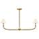 Hinkley Greta 41 3/4" Wide Heritage Brass 2-Light Linear Pendant