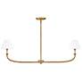 2_Hinkley Greta 41 3/4" Wide Heritage Brass 2-Light Linear Pendant more views