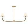3_Hinkley Greta 41 3/4" Wide Heritage Brass 2-Light Linear Pendant more views