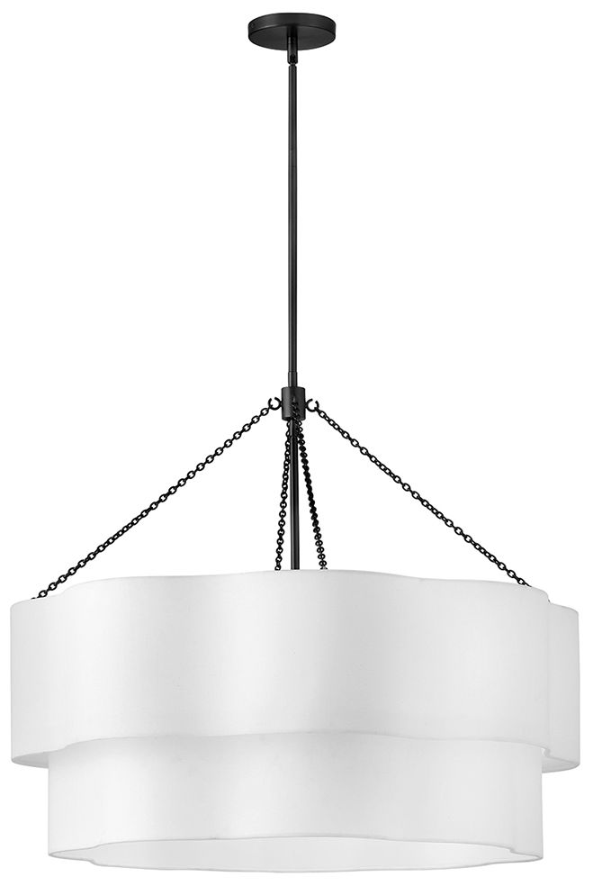 Image 2 Hinkley Gwen 32" Wide Black and Off-White Shade Chandelier more views