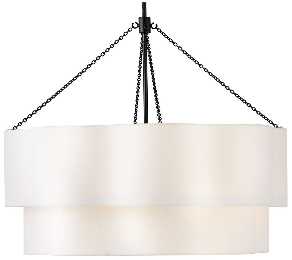 Image 4 Hinkley Gwen 32" Wide Black and Off-White Shade Chandelier more views