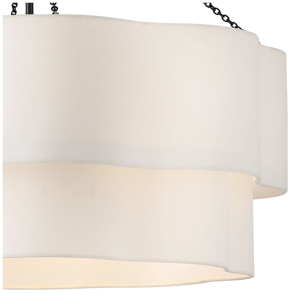 Image 7 Hinkley Gwen 32" Wide Black and Off-White Shade Chandelier more views