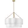 2_Hinkley Gwen 32" Wide Lacquered Brass 2-Tier Drum Chandelier more views